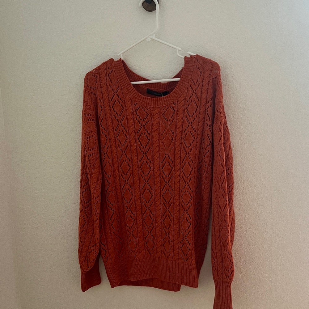 Amazon Women's Sweater in Rust Orange